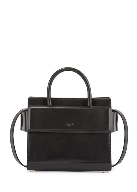 Givenchy Horizon Mini Leather Satchel Bag, Black 